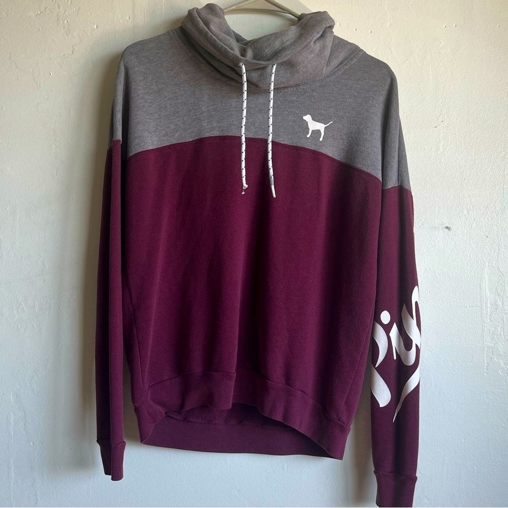 PINK, purple and gray, pullover sweater. Size extra small